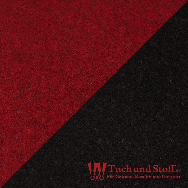 Wolle Doubleface 620g/lfm Rot/Schwarz – Bild 2