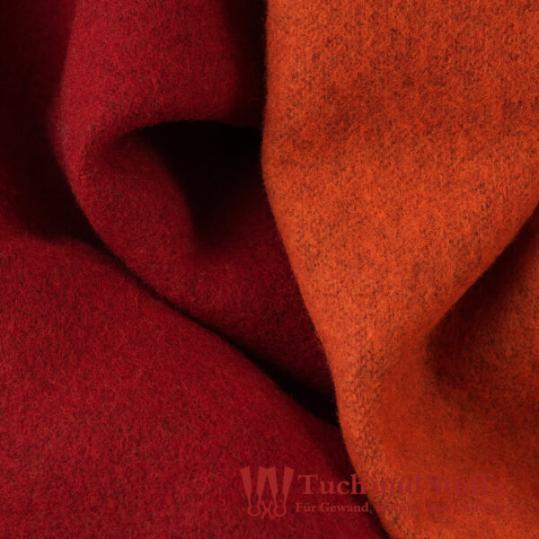 Wolle Doubleface 480g/lfm Rot/Orange