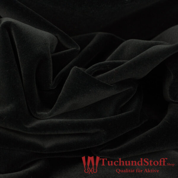 Cotton velvet black - Image 2