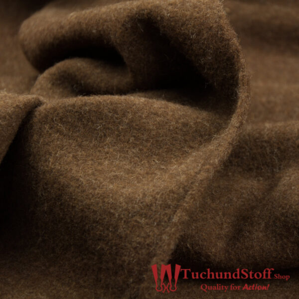 Mittelschwerer Wollstoff Naturbraun 540 g/Lfm