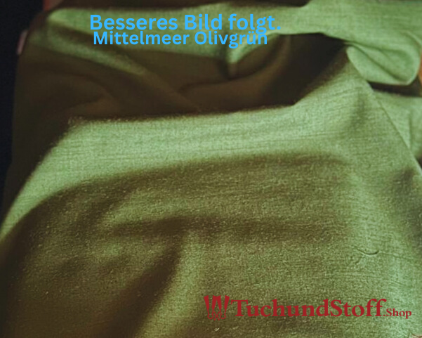 Wollmusselin 180g/lfm Mittelmeer Olivgrün